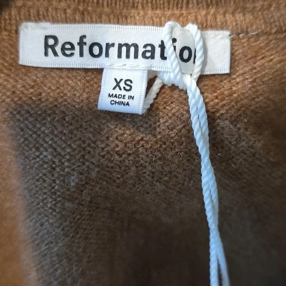 REFORMATION Cashmere Polo Size XS Camel As Seen On Taylor Swift… - Picture 13 of 16